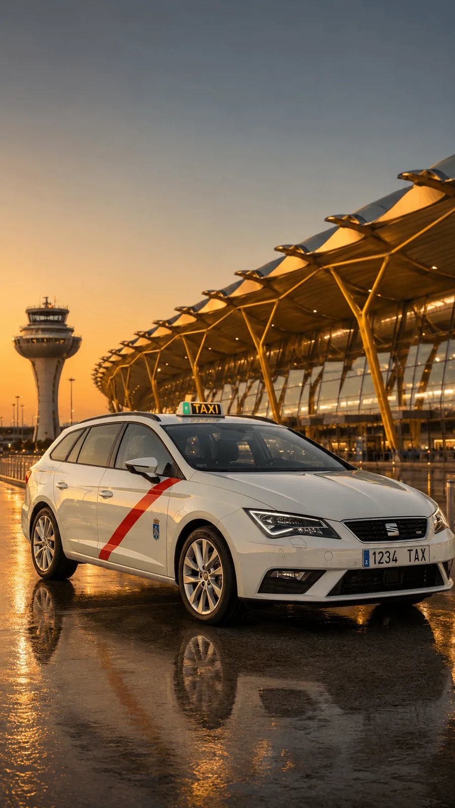 Taxi oficial en Madrid con servicio al aeropuerto Barajas